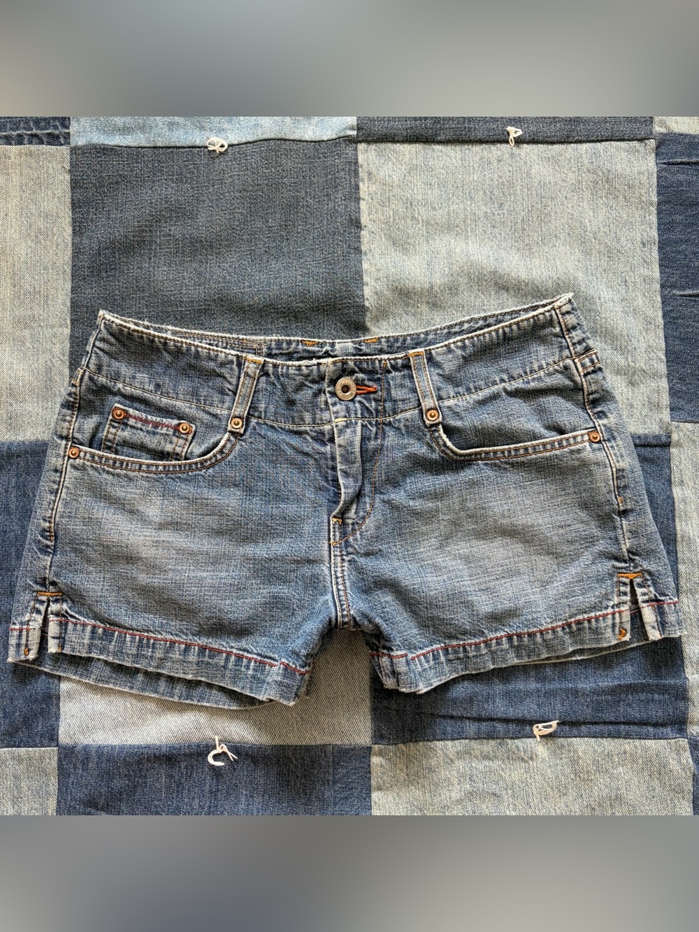 vintage lucky brand denim mini shorts low rise made in usa size 4